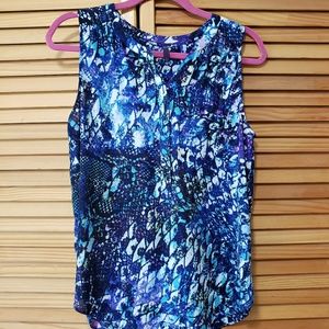 NYDJ Sleeveless Henley Blouse